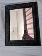 Spiegel in zwarte kader, Antiek en Kunst, Ophalen, Rechthoekig, Minder dan 50 cm, Minder dan 100 cm