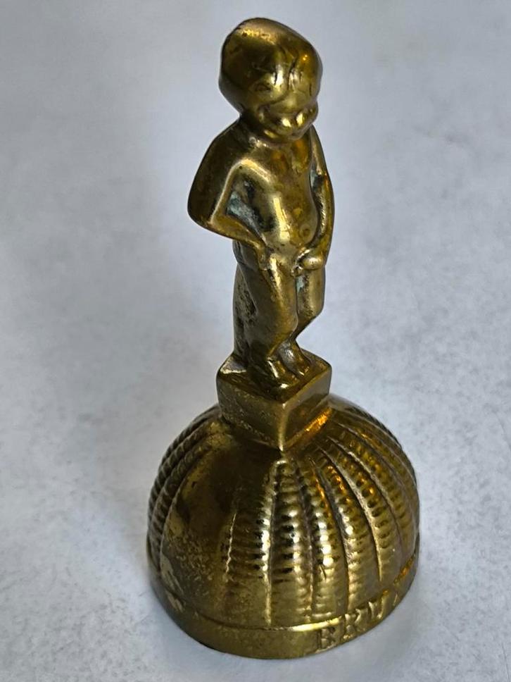 Antieke tafelbel, Manneken Pis, Brussel, Antiek en Kunst, Antiek | Brons en Koper, Koper, Ophalen of Verzenden