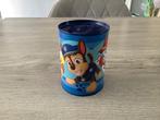 Paw Patrol metalen spaarpot (10 cm), Ophalen of Verzenden, Zo goed als nieuw, Metaal of Blik, Strip- of Tekenfilmfiguur