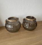 Set van 2 vaasjes/theelichthouder, Ophalen, Zo goed als nieuw, Glas