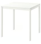 Table a manger blanche 4 personnes, Huis en Inrichting, Ophalen, Vierkant, 50 tot 100 cm, Zo goed als nieuw