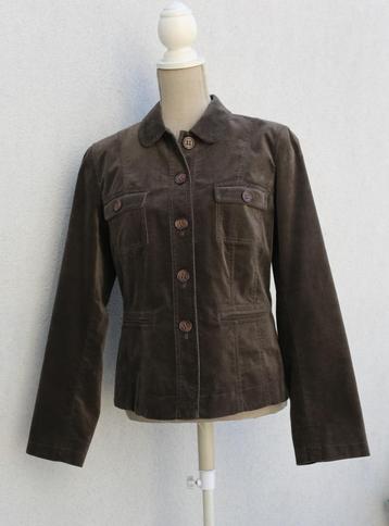 Zeer mooie fluwelen jas van Taifun maat L, Kleding | Dames, Maat 38/40 (M), Bruin, Ophalen of Verzenden, Zo goed als nieuw