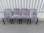 4 stoelen met stoffen bekleding., Grijs, Vier, Gebruikt, Stof