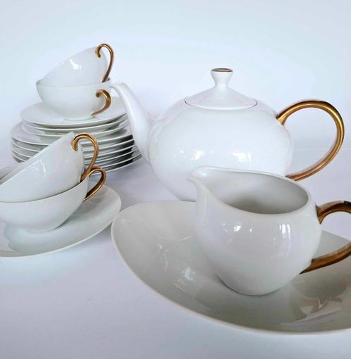 Vaisselle en porcelaine blanc et or, Huis en Inrichting, Keuken | Servies, Porselein, Ophalen