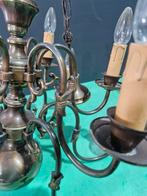 Antieke Vintage messing/koperen kroonluchter 2hoofdig adelaa, Ophalen