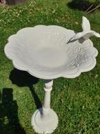 PRACHTIG VOGELBAD IN WIT GEPATINEERD GIETIJZER, Ophalen of Verzenden, Zo goed als nieuw
