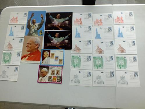 Paus Johannes Paulus II prenten met briefkaarten--, Postzegels en Munten, Postzegels | Europa | België, Postfris, Postfris, Ophalen of Verzenden