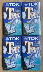 Lot van 4 nieuw TDK TV 240 VHS cassettes K7, Ophalen of Verzenden, Nieuw in verpakking