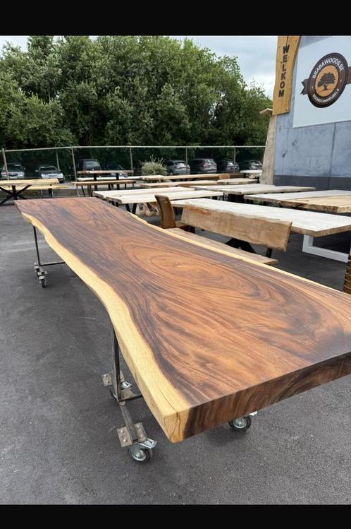 Boomstam meubels, horeca , bankje tafels ,buiten , binnen, Huis en Inrichting, Tafels | Sidetables, Zo goed als nieuw, 50 tot 75 cm