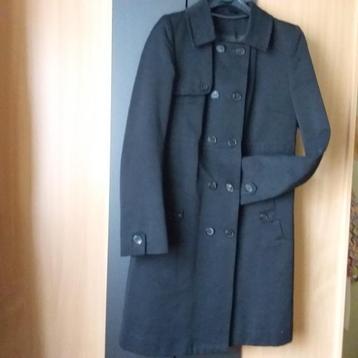 Beau manteau noir doublé mi-saison, marque ’In Wear’.T.38-40