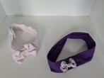 paarse of roze haarband, haarlint, haarrekker met strikje, Ophalen of Verzenden, Zo goed als nieuw