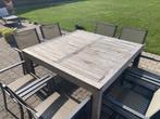 Tafel met stoelen, Tuin en Terras, Ophalen, Gebruikt, Eettafel, Teakhout