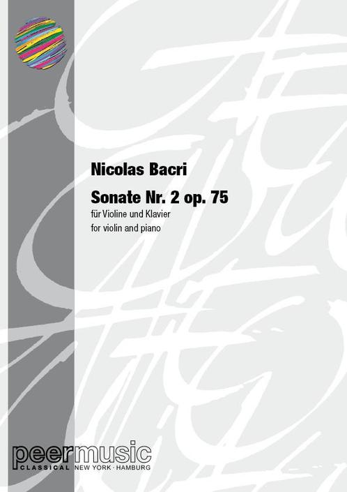 Nicolas Bacri Sonate n2 op.75 pour violon et piano., Musique & Instruments, Pianos, Neuf, Piano