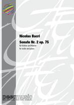 Nicolas Bacri Sonate n2 op.75 voor viool en piano., Nieuw, Piano