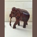 Beeld olifant in hout, Antiek en Kunst, Kunst | Beelden en Houtsnijwerken, Ophalen of Verzenden