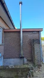 INOX SCHOORSTEEN   DUBBELWANDIG 160 MM DIAMETER- 4 M LANG, Ophalen, Gebruikt
