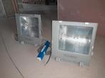 2 halogeenspots van 400 watt, groot formaat, Ophalen, Met statief, Zo goed als nieuw, Lamp met armatuur