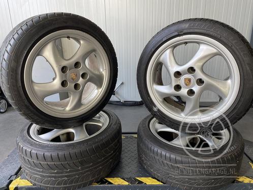 Set Porsche 911 "Turbo" velgen (replica) 17 inch 5x130, Auto-onderdelen, Banden en Velgen, Banden en Velgen, Personenwagen, Gebruikt