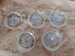 5 glas onderleggers val st lambert , staat in kristal gegrav, Enlèvement, Comme neuf