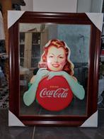 Cadre miroir Coca-Cola vintage Pin-up, Emballage, Enlèvement, Neuf