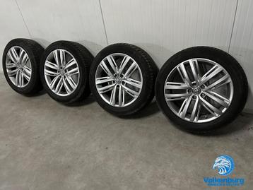 6-7mm! Originele VW Tiguan 5NA Auckland 19 inch velgen 5x112, Auto-onderdelen, Banden en Velgen, 19 inch, Gebruikt, Banden en Velgen