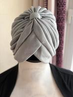 Turban plissé gris clair – Femme, Enlèvement ou Envoi, Comme neuf