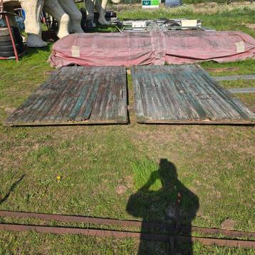 Deuren Poort schuifdeuren houten Poort bouw garage antiek 4m, Ophalen, Zo goed als nieuw