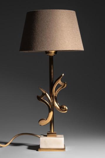 Lampe Holywood Regency - Marbre et Bronze