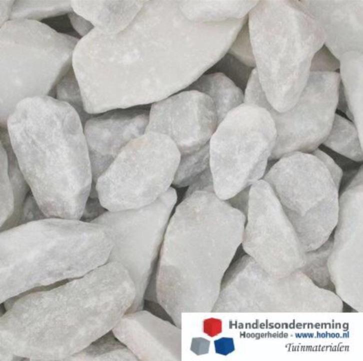 Extra witte breuksteen rotsen schanskorf deco wit contrast, Tuin en Terras, Grind, Keien en Split, Nieuw, Kei, Wit, Verzenden
