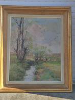 huile sur toile petit ruisseau signe Octave Pycke, Ophalen of Verzenden
