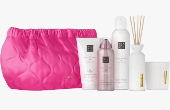 Nieuwe 6 delige Ritual of Sakura giftset large met clutch, Handtassen en Accessoires, Uiterlijk | Lichaamsverzorging, Ophalen of Verzenden