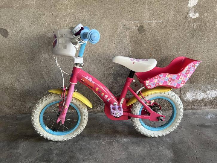 kinderfiets Peppa Pig, Fietsen en Brommers, Fietsen | Kinderfietsjes, Zo goed als nieuw, Minder dan 16 inch, Zijwieltjes, Ophalen