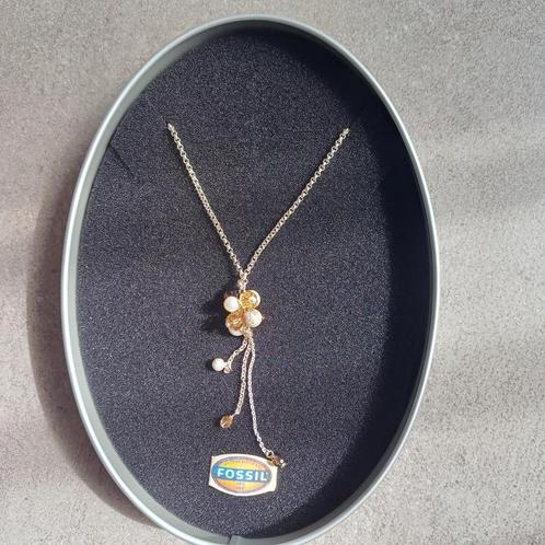 Fossil - Halsketting Dames met parelmotief, Handtassen en Accessoires, Kettingen, Nieuw, Overige materialen, Ophalen of Verzenden