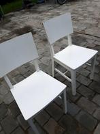 Stoelen, Twee, Gebruikt, Wit, Hout