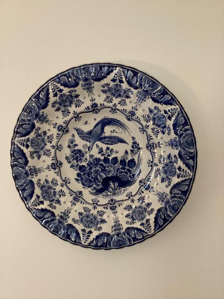 Prachtig groot Delfts bord ‘Ram’ 45 cm, Antiek en Kunst, Antiek | Keramiek en Aardewerk, Ophalen