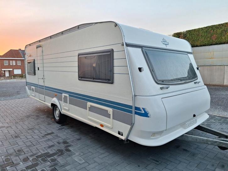 Hobby 560 - bj 2000 - 2x enkel bed + omvormbare zithoek, Caravans en Kamperen, Caravans, Particulier, Rondzit, Hobby, Omvormbare zithoek