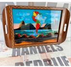 Antiek Braziliaanse Houten Dienblad Zuid-Amerika 1920-1930, Ophalen of Verzenden