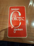Vintage sticker kousen Colette danken u, Ophalen of Verzenden, Zo goed als nieuw, Merk