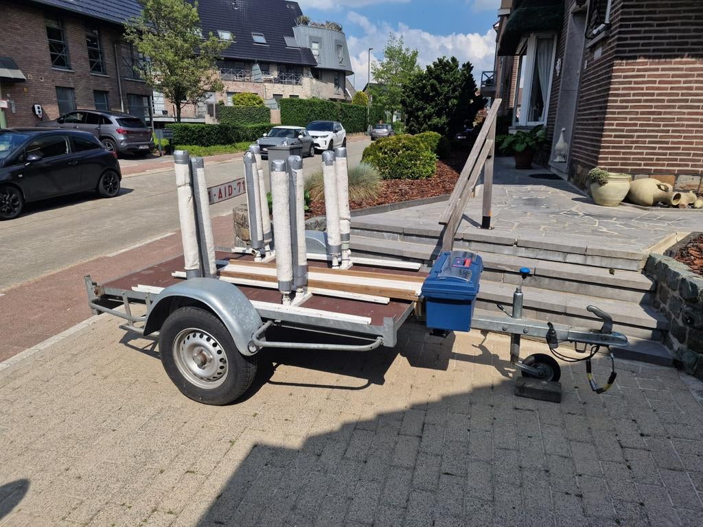 Aanhangwagen 4 elektrische fietsen, Ophalen