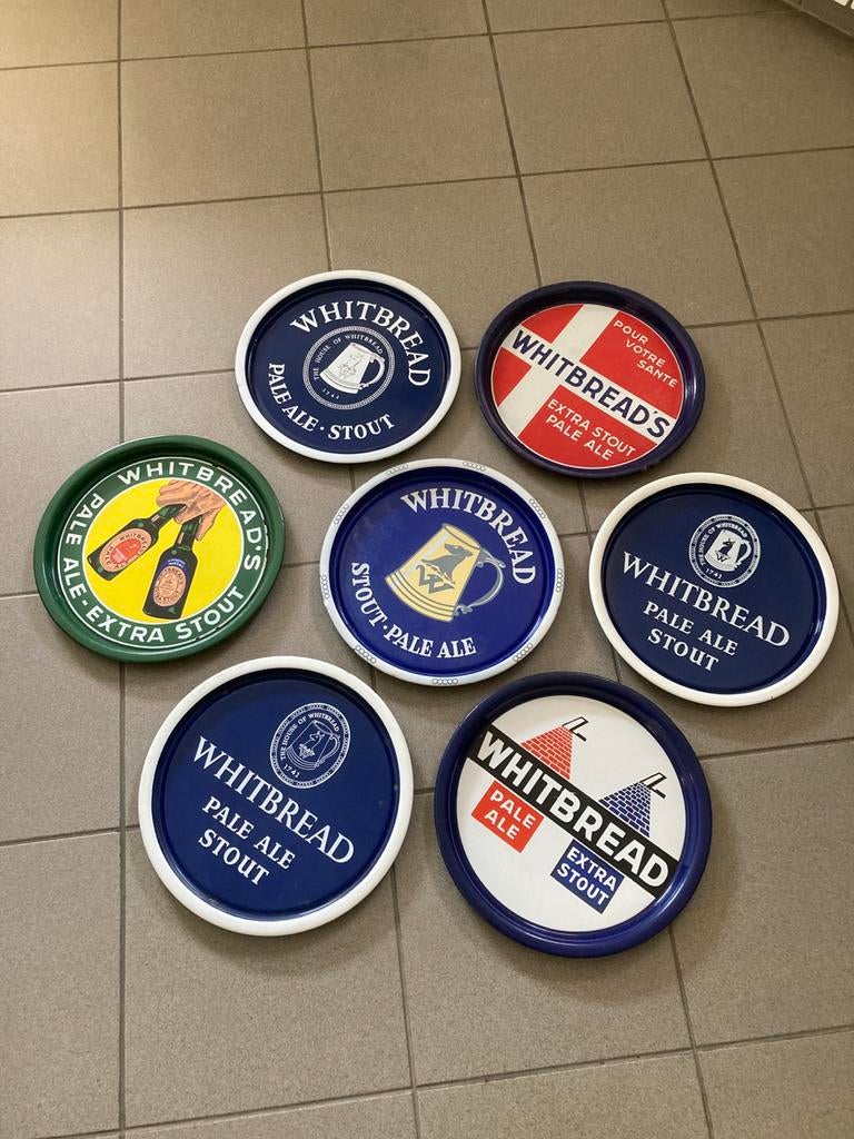 7 emaille plateaus whitbread, Ophalen of Verzenden, Zo goed als nieuw