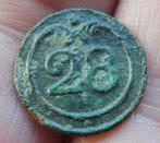 Franse uniformknoop 28e Regiment  WATERLOO 1815, Verzamelen, Verzenden, Landmacht, Overige typen