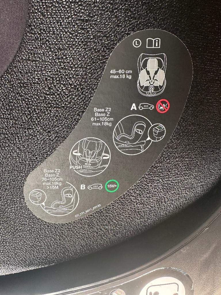 Siège auto CYBEX + base isofix, Gebruikt, Verstelbare rugleuning, Isofix, Ophalen