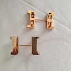 H metalen letter om op leer of stof te plaatsen, Handtassen en Accessoires, Manchetknopen, Ophalen of Verzenden, Verguld