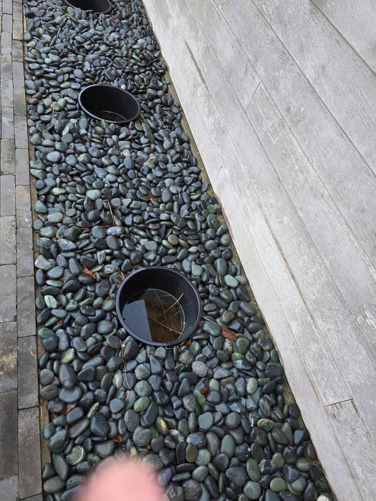 Galets de plage 30-60 mm anthracite +-150 kg, Jardin & Terrasse, Enlèvement