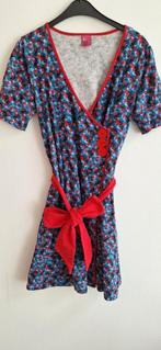 Flair blauw bloemkleedje met rood lint, Vêtements | Femmes, Robes, Taille 42/44 (L), Flair, Au-dessus du genou, Comme neuf