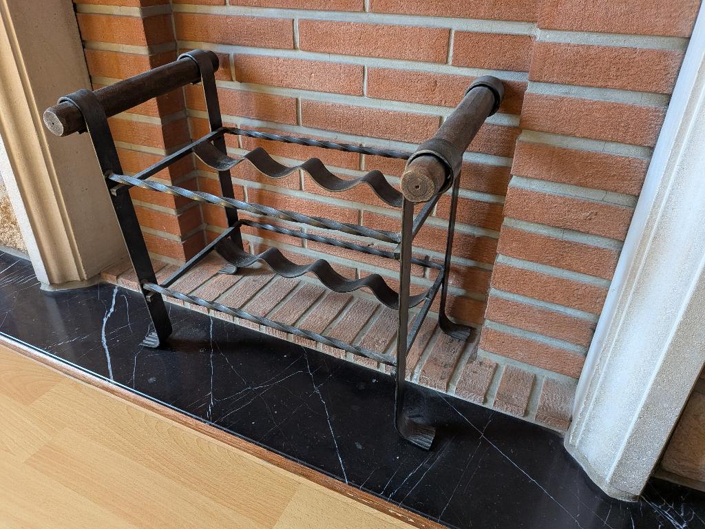 Casier - Porte bouteilles en fer forgé - Pour Vin et Alcool, Enlèvement, Utilisé, Métal, 5 à 15 bouteilles