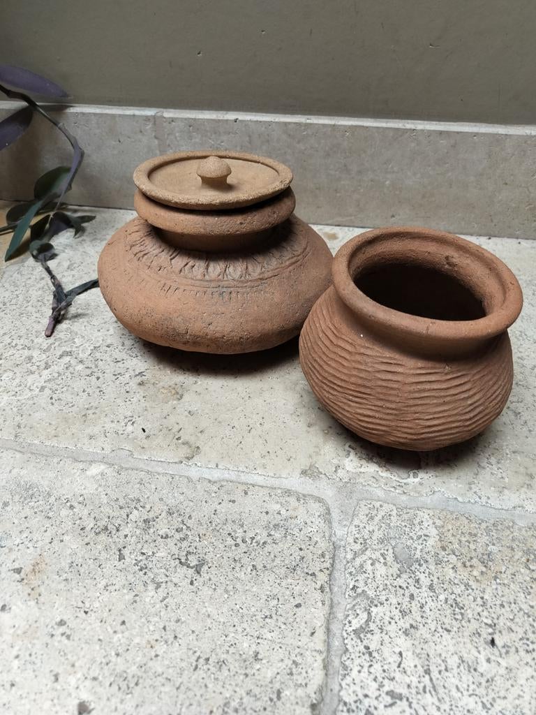 Oude terracotta potten, 30 euro voor de 2, Antiek en Kunst, Ophalen