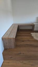 Hoekbank uit hout, rustieke look, Antiek en Kunst, Ophalen