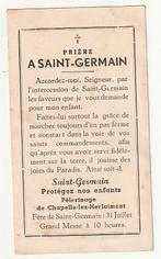 Prière à Saint-Germain Pèlerinage Chapelle-lez-Herlaimont, Envoi, Image pieuse