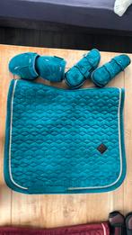 Set Kentucky Velvet émeraude – tapis/guêtres/protège-boulets, Enlèvement, Utilisé, Dressage